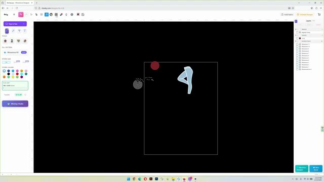 Rhinely collision detection showing overlap checking for rhinestones