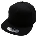 Plain 5 Panel Cotton Flat Bill Snapback Hat