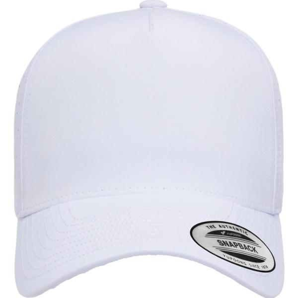 Plain 5 Panel Cotton Flat Bill Snapback Hat